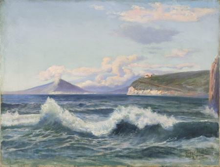 Amandus Adamson Bay of Naples Germany oil painting art